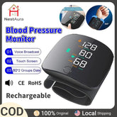 Rechargeable LED Wrist Blood Pressure Monitor