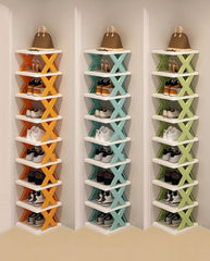 X-Shaped Detachable Folding Shoe Racks