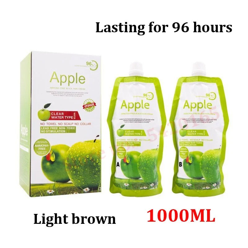 100% Black Hair Covering White Natural Apple Hair Color Cream
