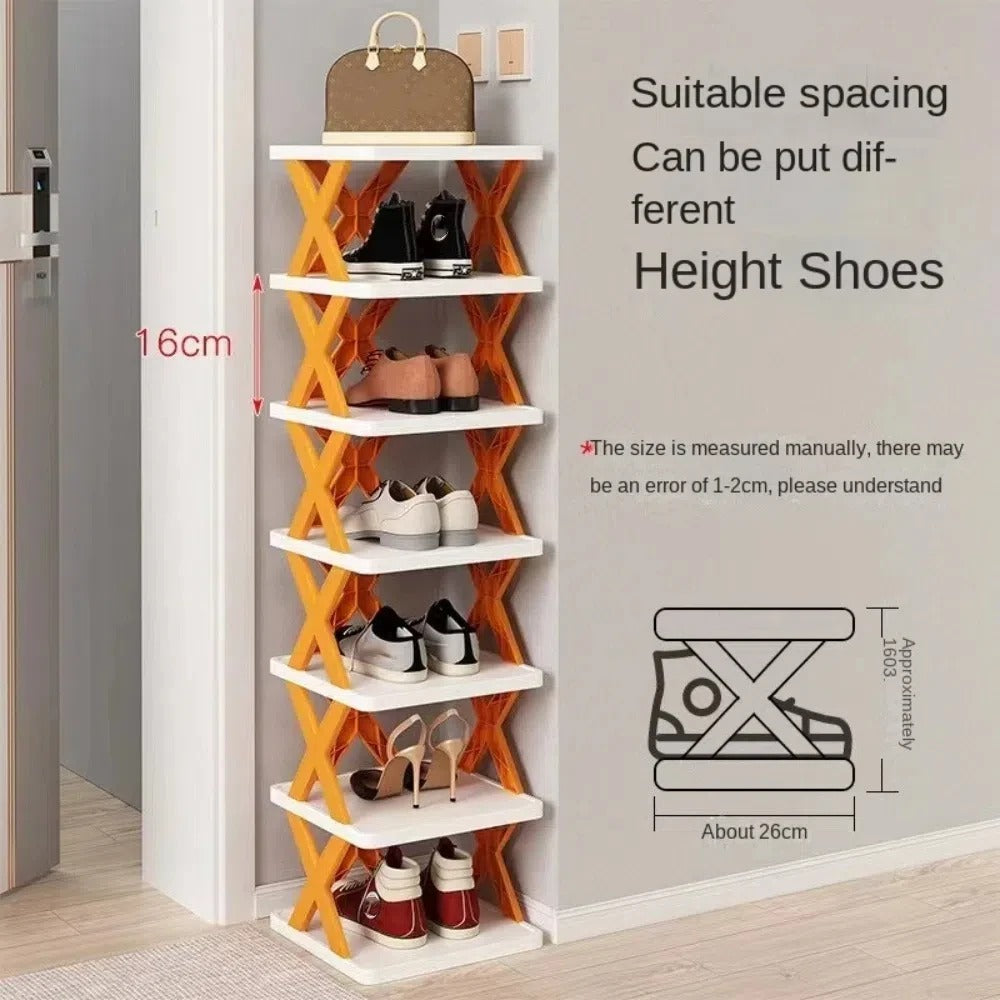X-Shaped Detachable Folding Shoe Racks