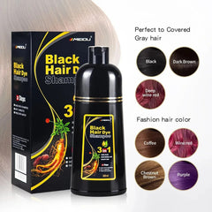 3 In 1 Hair Dye Shampoo For Men Women Hair Coloring Tools