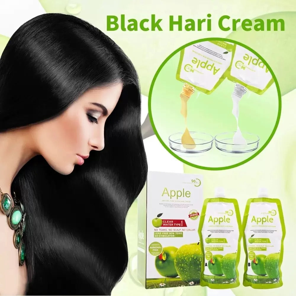 100% Black Hair Covering White Natural Apple Hair Color Cream