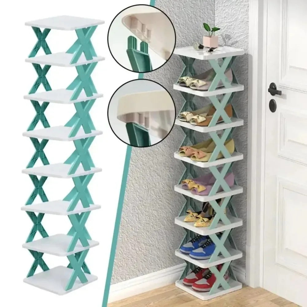 X-Shaped Detachable Folding Shoe Racks