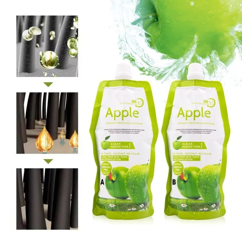 100% Black Hair Covering White Natural Apple Hair Color Cream