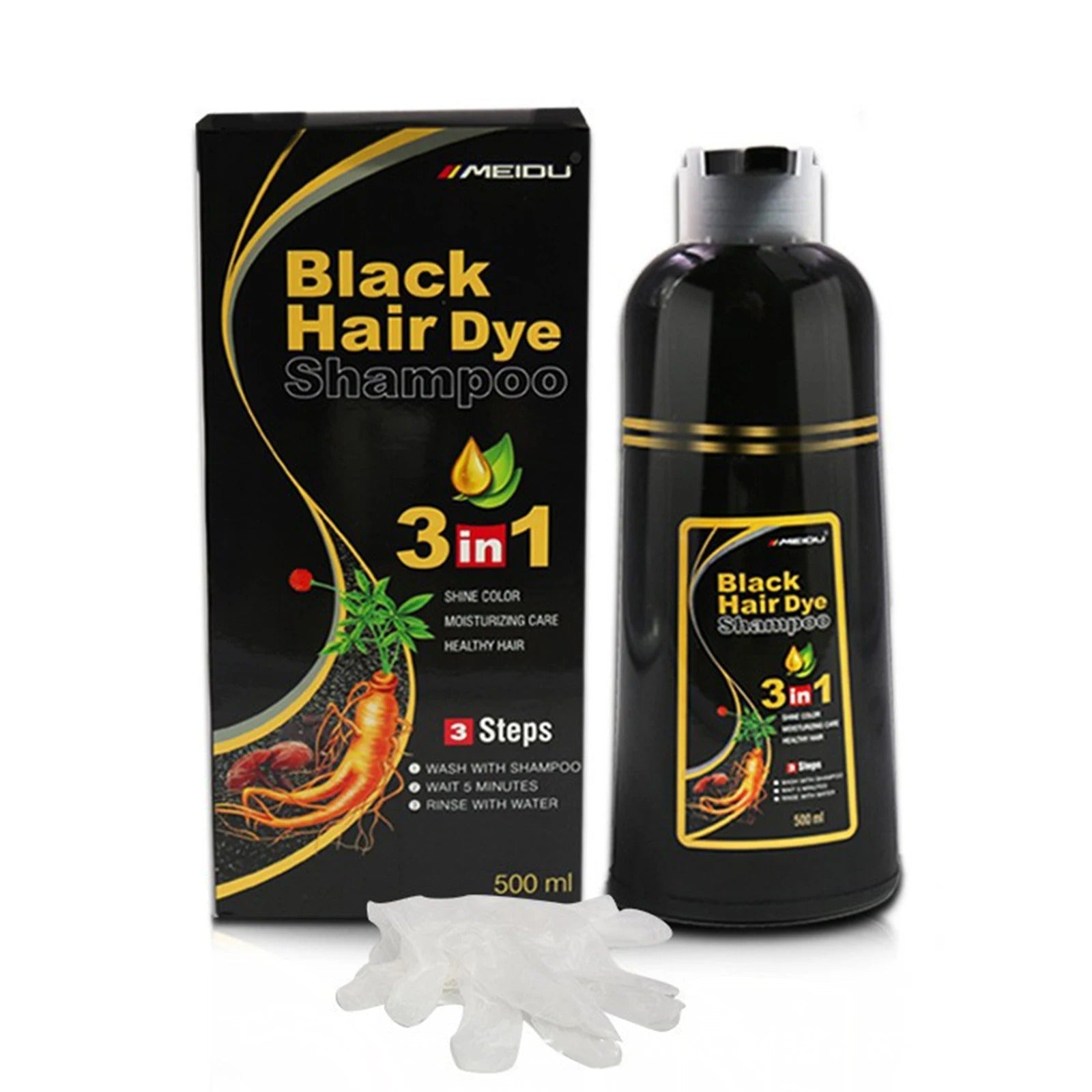 3 In 1 Hair Dye Shampoo For Men Women Hair Coloring Tools