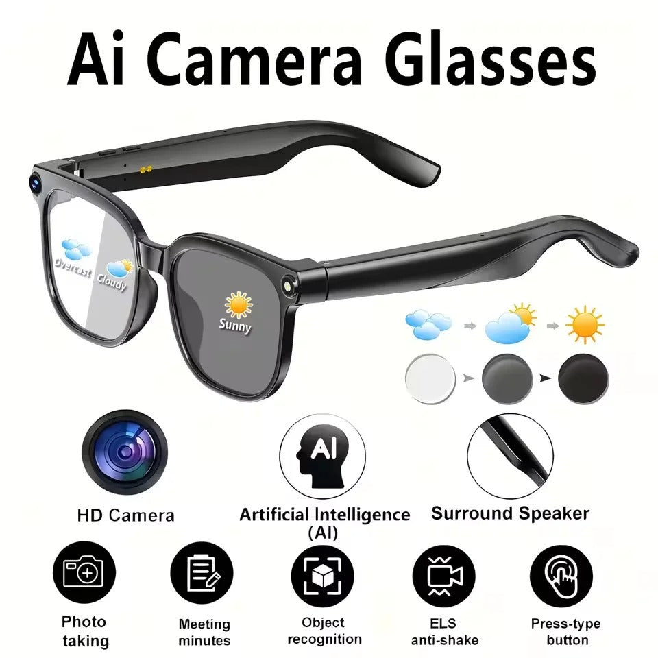New Smart Wireless Ai 8-megapixel HD camera glasses with 1080p